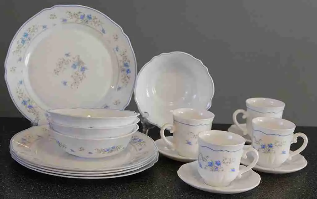 16 Piece Arcopal dinnerware set Romantique design collection
