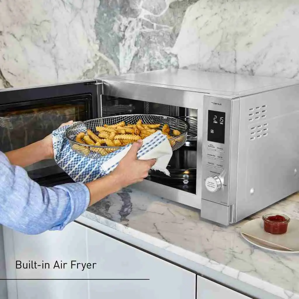 Home Panasonic convection microwave oven that can air fry and broil.