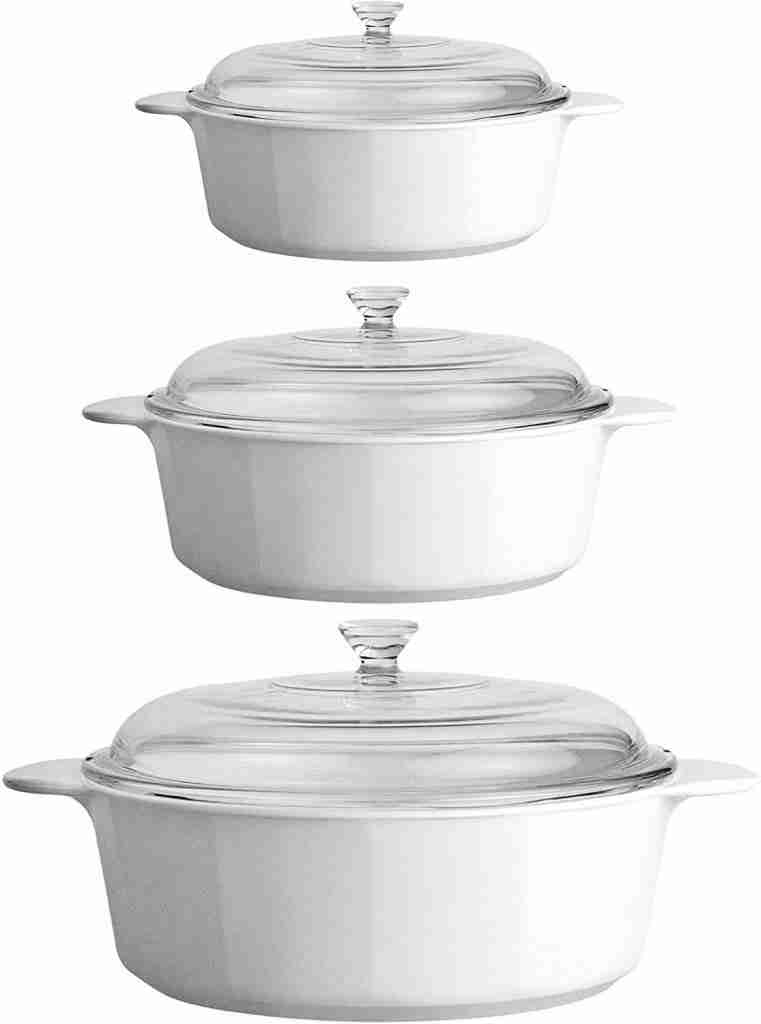 Corningware round classic casserole pots for all stove tops