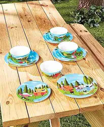 Camper themed dishes