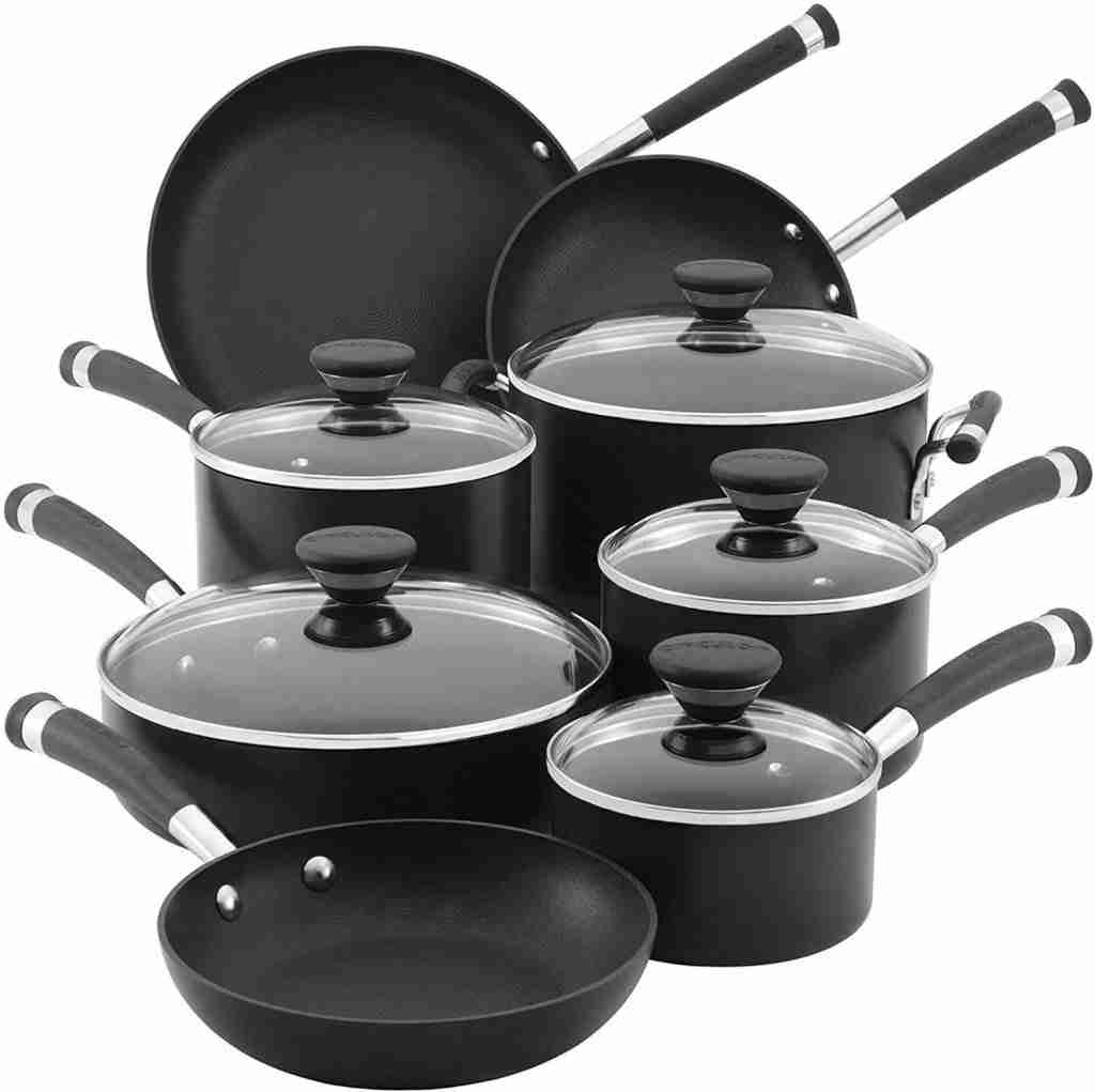 Circulon Acclaim Hard-Anodized Nonstick Cookware Pots and Pans Set, 13 Piece, 