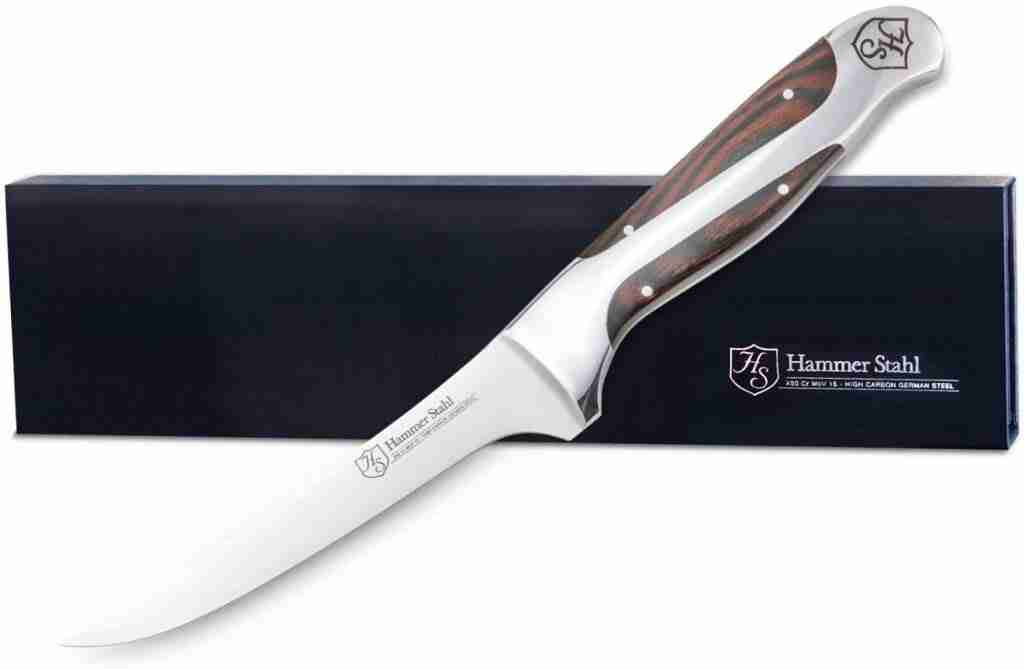 Hammer Stahl 6-Inch Boning Knife - Curved Flexible Blade for Boning, Filleting, and Trimming