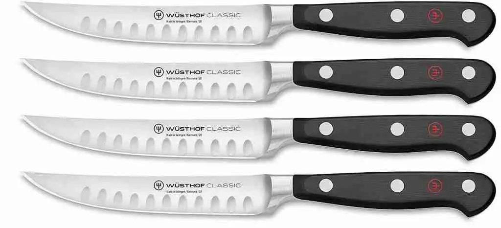 Wusthof CLASSIC Four Piece Steak Set, One Size, Black, Stainless Steel