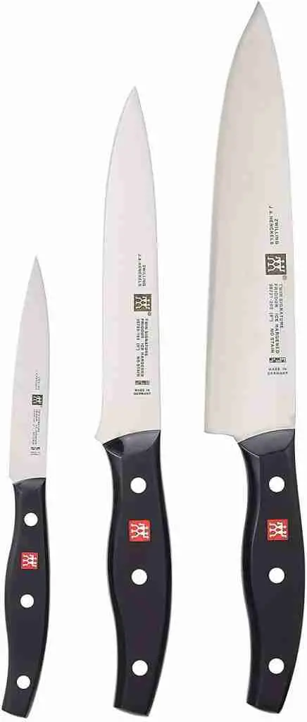 Zwilling J.A. Henckels Twin Signature Knife Set for Kitchen, Utility Knife, Paring Knife, Chef Knife 8 Inch, German Knife Set