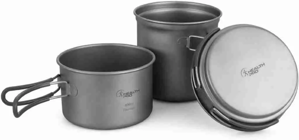Titanium healthy lightweight cookware set 