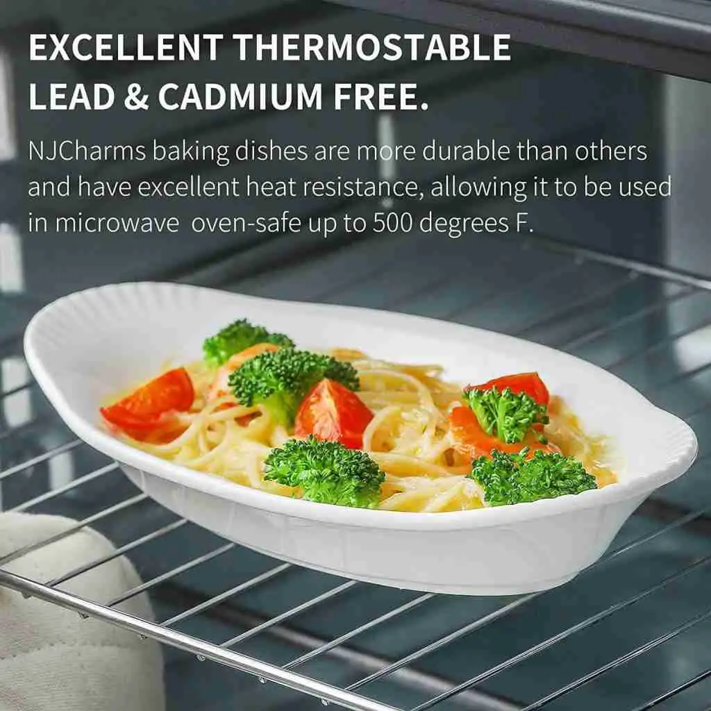 Au Gratin Oven Safe Porcelain Baking dish - oven safe up to 500 degrees Fahrenheit
