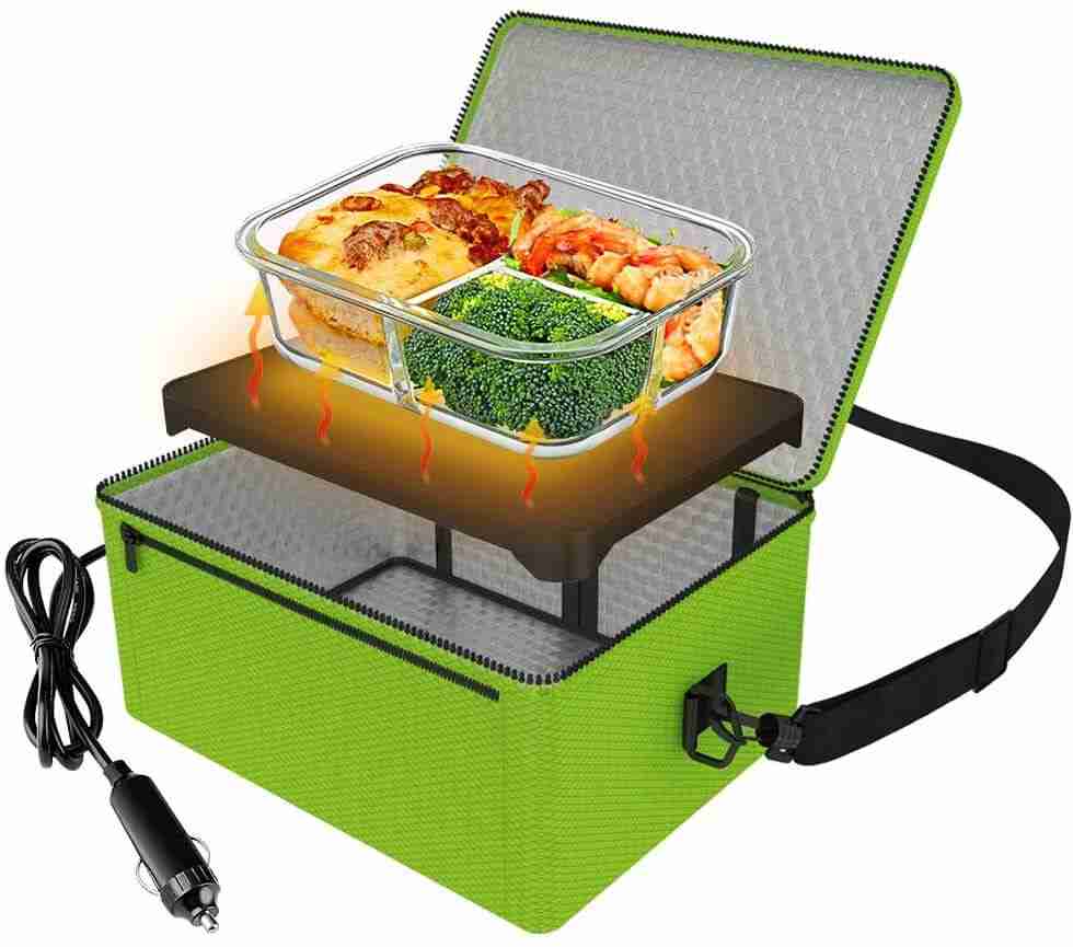 Portable 12 volts low watt personal microwave oven
