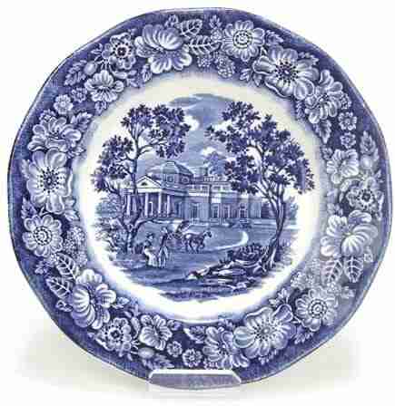 Liberty Blue by Staffordshire, China Bread & Butter Plate Made in England