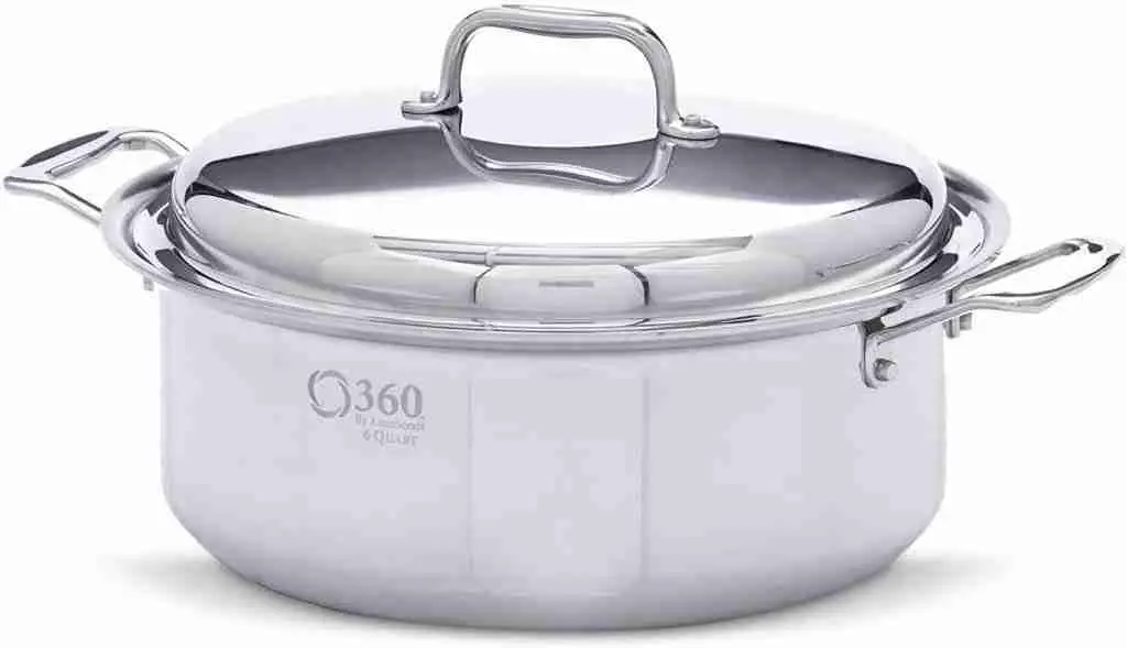 Nickel free stainless steel cookware by 360 stainless steel pot made in USA