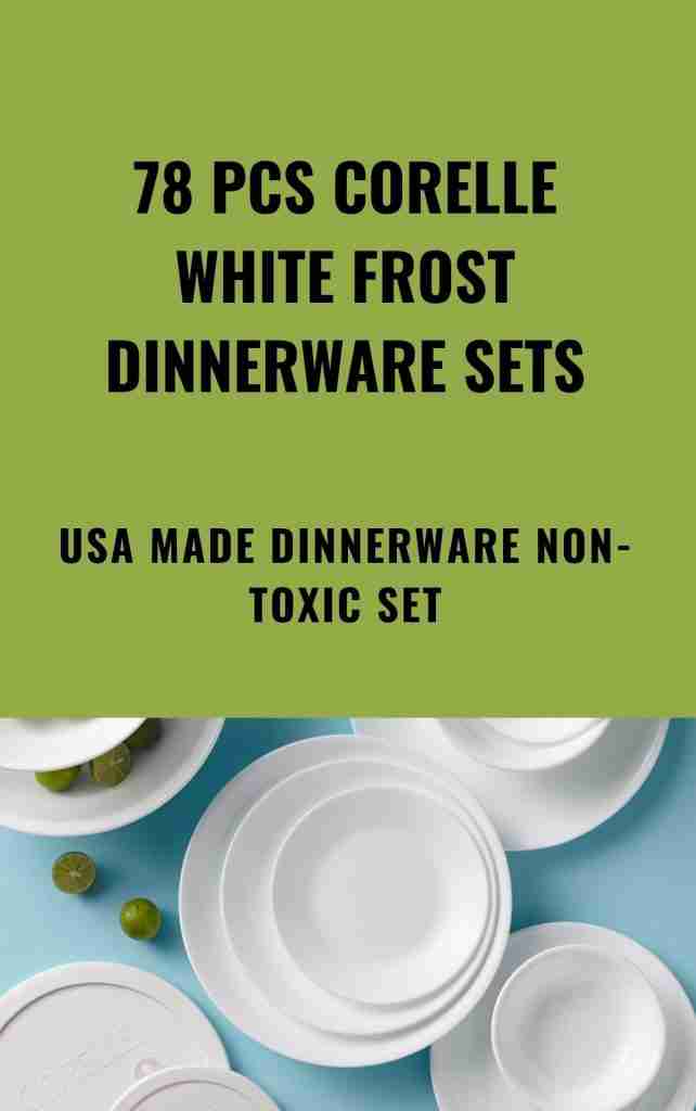 78 Pcs Winter White Frost USA made Corelle dinnerware sets