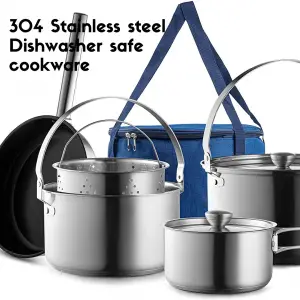 304  Stainless steel food-grade cookware for camping, home, and RVs.