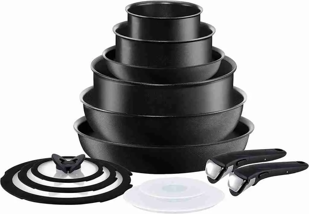 Tefal ingenio stackable removable handle cookware set 