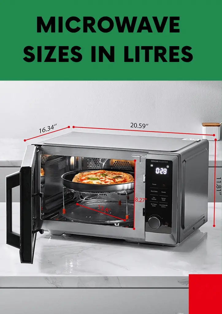 microwave sizes in litres